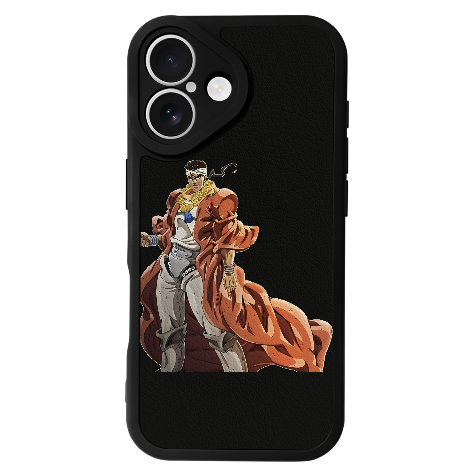 （画像用） ジョジョの奇妙な冒険 ムハンマド?アブドゥル JoJo's Bizarre Adventure Muhammad Avdol 【iPhone 16シリーズ対応】シリコンスマホケース（レザー調） 材質：シリコン